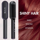 Hair Straightener Comb with US Plug, Built-in Ceramic Heating Plate, 20s Fast Heating & 5 Temp Settings & Anti-Scald for Professional Salon at Home | US Only