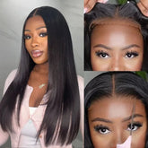 Effortless Straight 4x4 Closure Lace Glueless Mid Part Long Wig 100% Human Hair -US Only