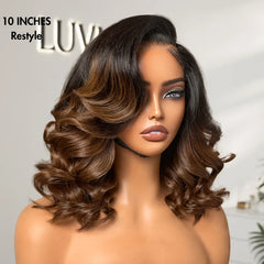 PreMax Wigs | Ombre Brown Loose Body Wave Glueless 5x5 Closure Lace Wig Pre-Cut Lace - US Only