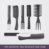 US Only | 7pcs / 1 Set Antistatic Heat Resistant Hair Comb Set for All Hair Types & Styles