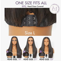 Curtain Bangs Blonde Highlight Loose Wave Glueless 5x5 Closure Pre-Cut Lace Wig All Head Sizes Fit Cap - US Only