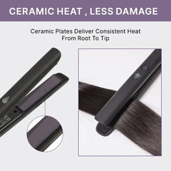 US only | 1PC Hair Straightener, Up to 460°F, Quick, Smooth & Frizz-Free Styling Tool for Wigs and Natural Hair, Travel-Friendly