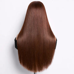 Eliana | RawMagic - Chocolate Brown Silky Straight 5x5 Closure HD Lace Glueless Wig 100% Human Hair