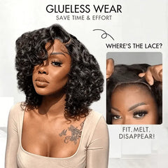 Luvme Hair Mature Bouncy Curl Left C Part Glueless Minimalist HD Lace Wig Pre-Cut Lace