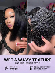 Readitress™ Pre-Separated Feather Crochet Human Hair for Miracle Knots Boho Braids | Deep Wave, Burmese Curly Protective Style (Free Gifts Included) - US Only