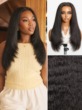 180% Density Light Kinky Straight Butterfly Cut Layered Glueless 7x6 Closure HD Lace Wig Pre-Cut Lace