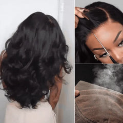 AiryFit™ Scalp Care Wigs - Deep Parting Loose Body Wave Human Hair Wig 11x6 Frontal HD Lace Glueless Wig